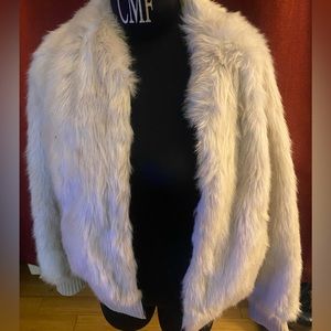 Ivory color banana republic faux fur